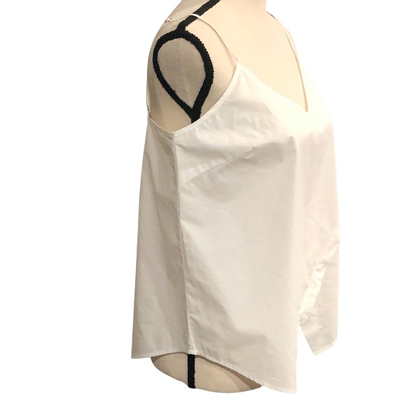 DEREK LAM 10 CROSBY WHITE COTTON V NECK CAMISOLE TANK TOP - Picture 8 of 14